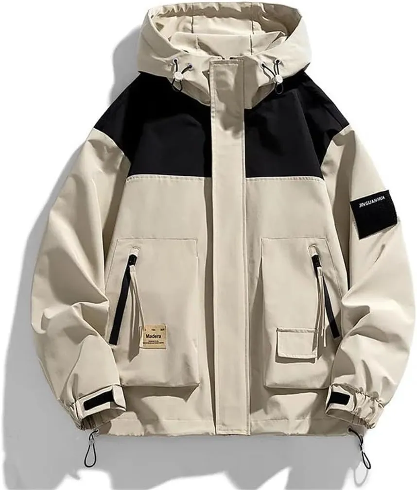 Men's Waterproof Jacket Hoodies Coat Streetwear Outdoor Travel Climbing Outerwear Anti-Wind Jacket