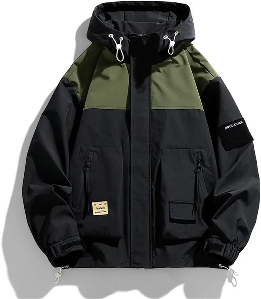 Men's Waterproof Jacket Hoodies Coat Streetwear Outdoor Travel Climbing Outerwear Anti-Wind Jacket