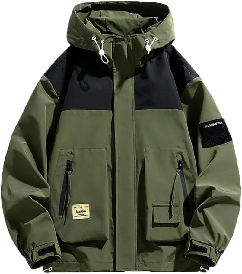 Men's Waterproof Jacket Hoodies Coat Streetwear Outdoor Travel Climbing Outerwear Anti-Wind Jacket