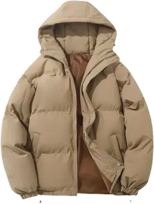 Men's Winter Fleece Parkas Hooded Zipper Jackets Thick Warm Casual Jackets Coats