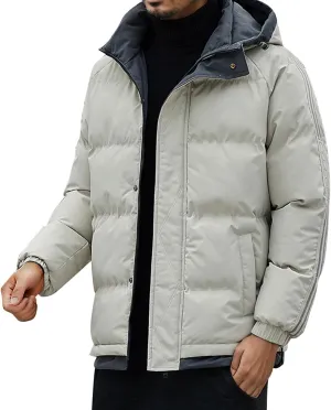 Men's Winter Thick Casual Jacket Winter Warm Cotton Hooded Coat Multi Size (M 8XL) Utility Jacket Men Lightweight
