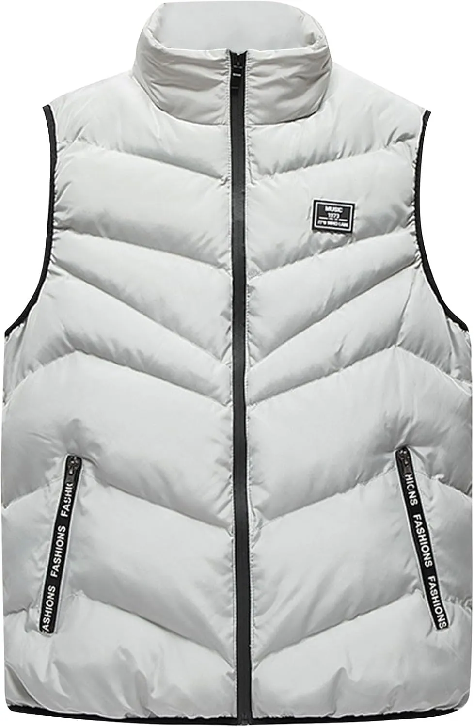 Men's Winter Vests Outerwear Puffer Vest Casual Warm Zipper Sleeveless Vest Jacket Coat Outwear Tops Vest, XXL-5XL