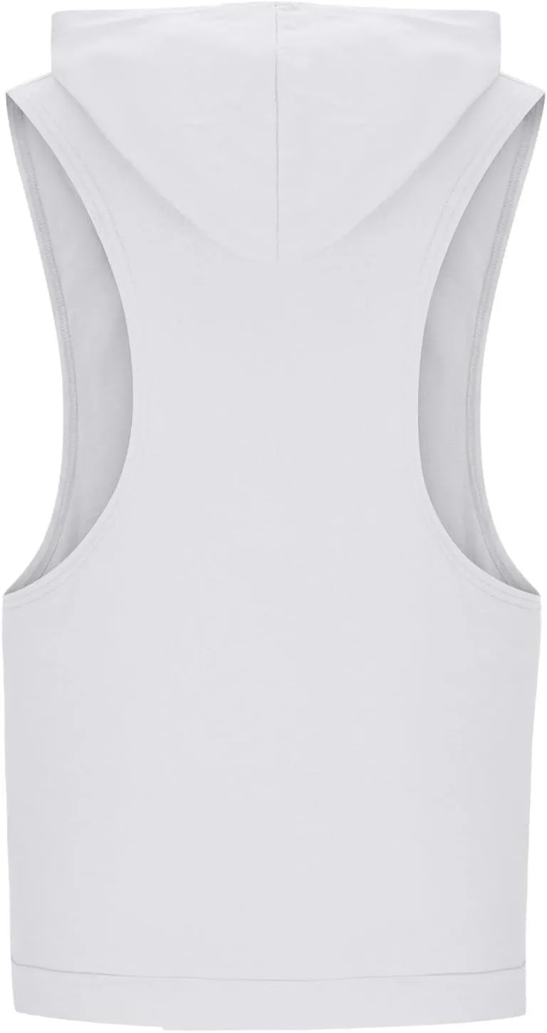 Mens Work Out Gym Beach Vest Hoods Coat for Man Sleeveless Hawaiian Cami Tank Hooded Tropical Fall Winter Vest 2025