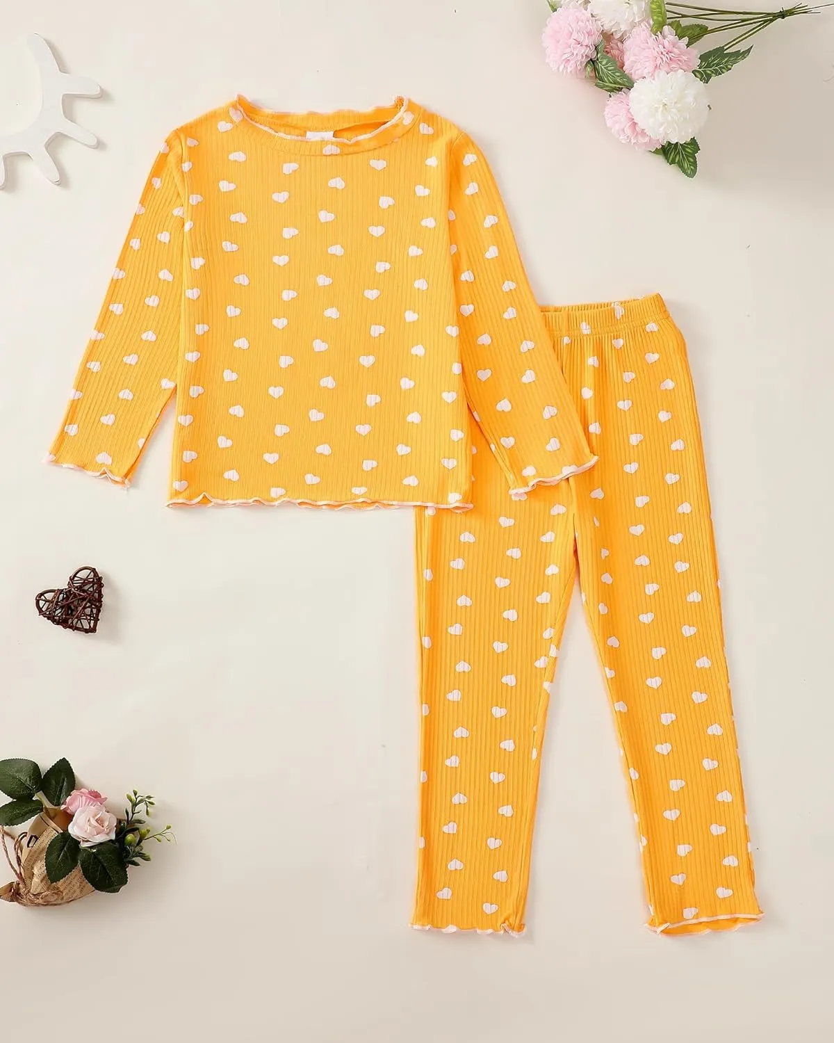 Mikrdoo Toddler Girls' Pajamas girl Sleepwear Rayon Derived from Bamboo Little Girl Pjs 2 Piece
