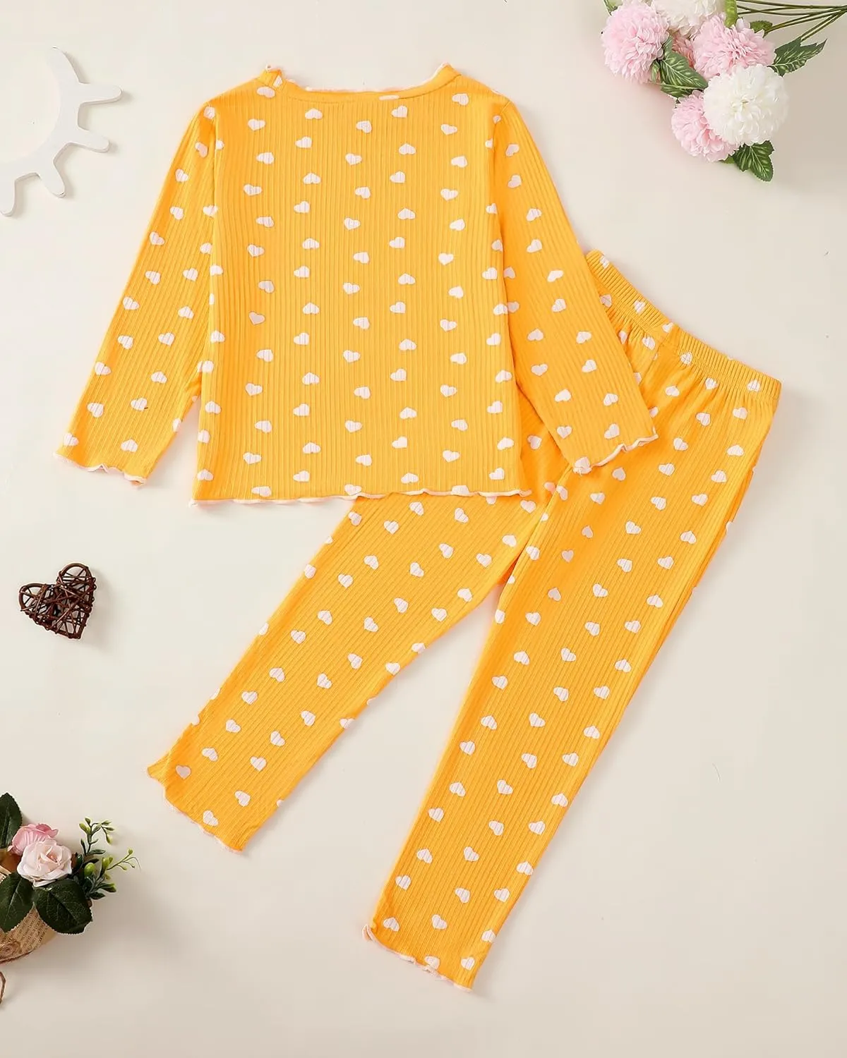 Mikrdoo Toddler Girls' Pajamas girl Sleepwear Rayon Derived from Bamboo Little Girl Pjs 2 Piece