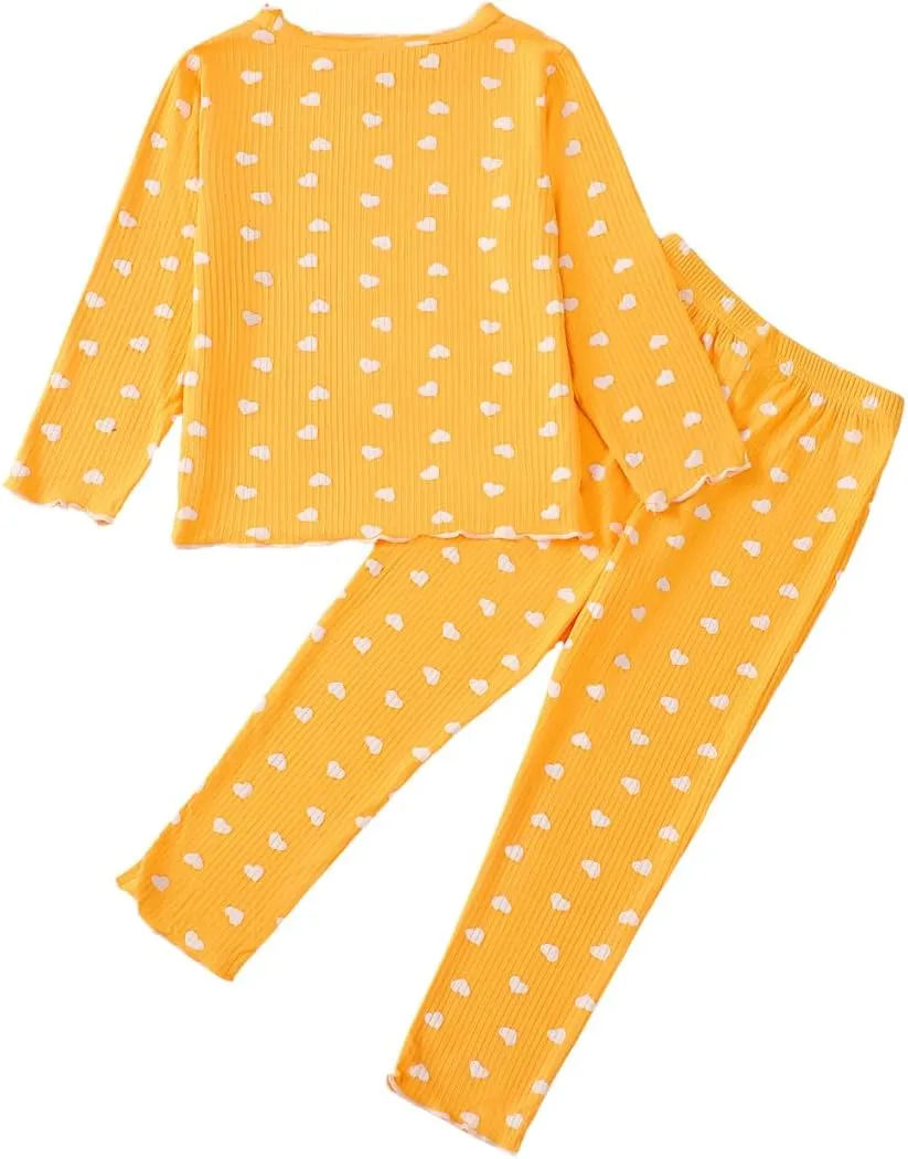 Mikrdoo Toddler Girls' Pajamas girl Sleepwear Rayon Derived from Bamboo Little Girl Pjs 2 Piece