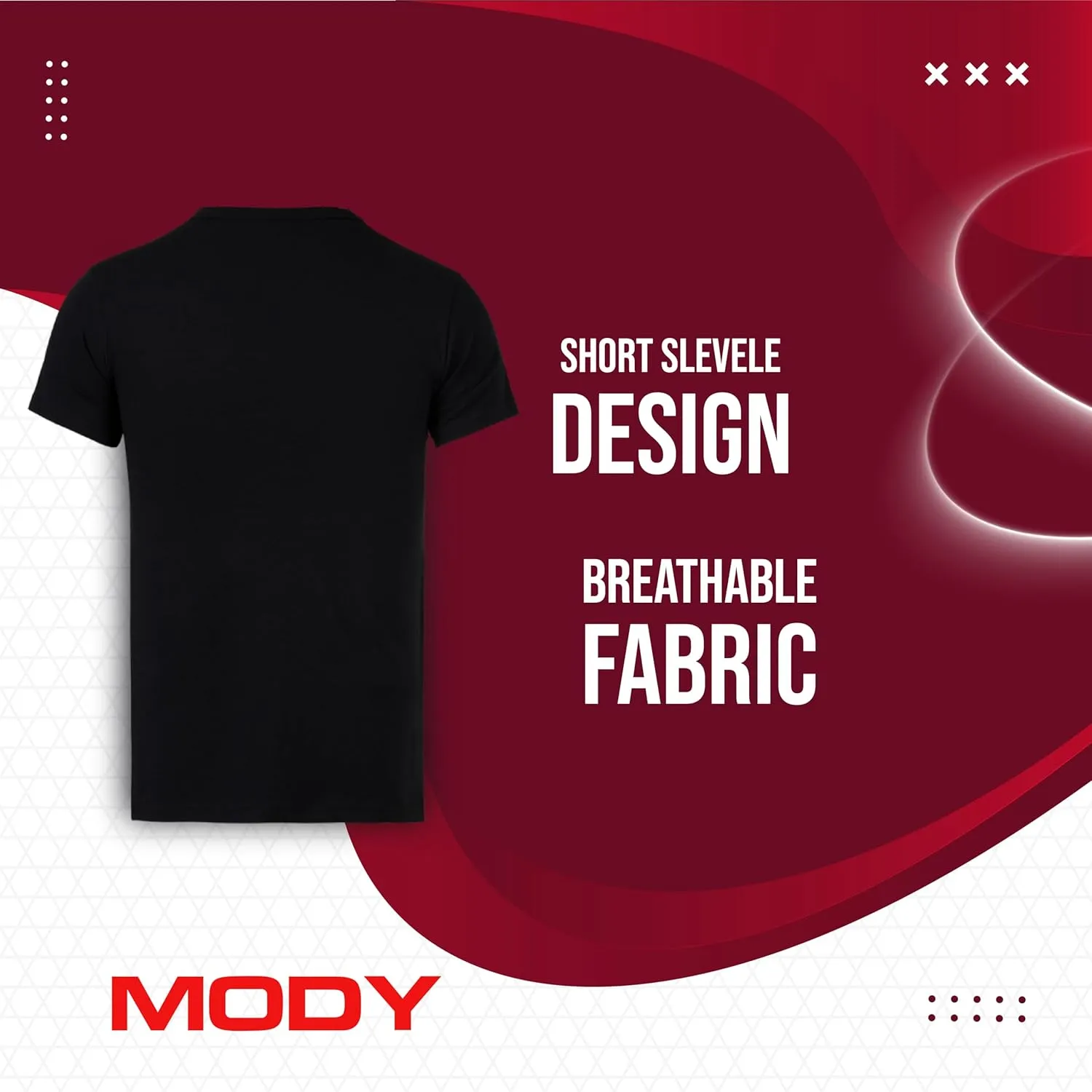 Mody Men's Undershirts 3-Pack, T-Shirts for Men, Crew Neck Undershirt, Cotton Mens Undershirts, Soft Men Tank Tops
