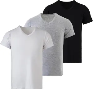 Mody Men's Undershirts 3-Pack, T-Shirts for Men, V-Neck Undershirt, Cotton Mens Undershirts, Short Sleeve Men Tank Tops