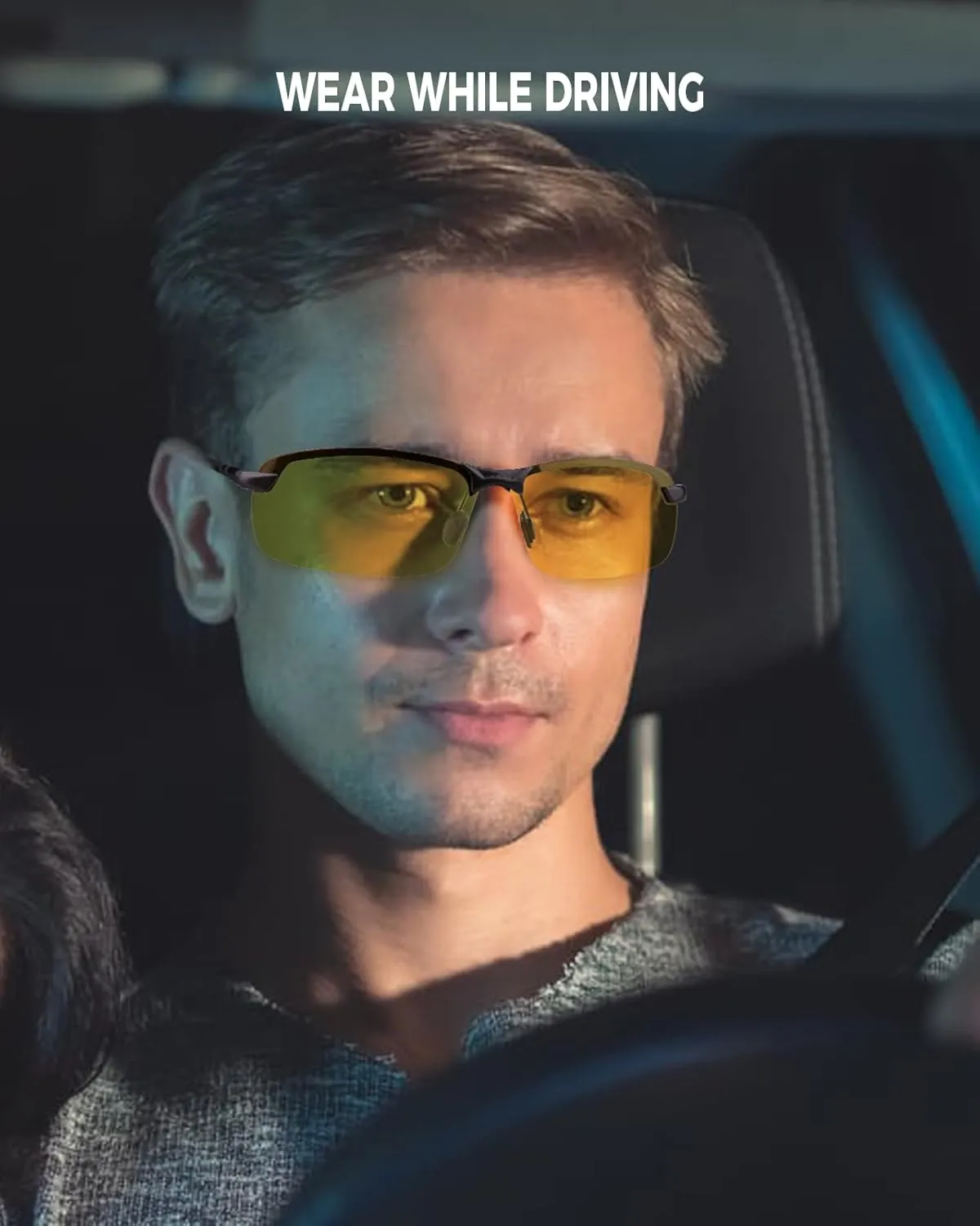 Night Driving Glasses for Men Women Anti Glare Polarized HD Night Vision Glasses for Driving