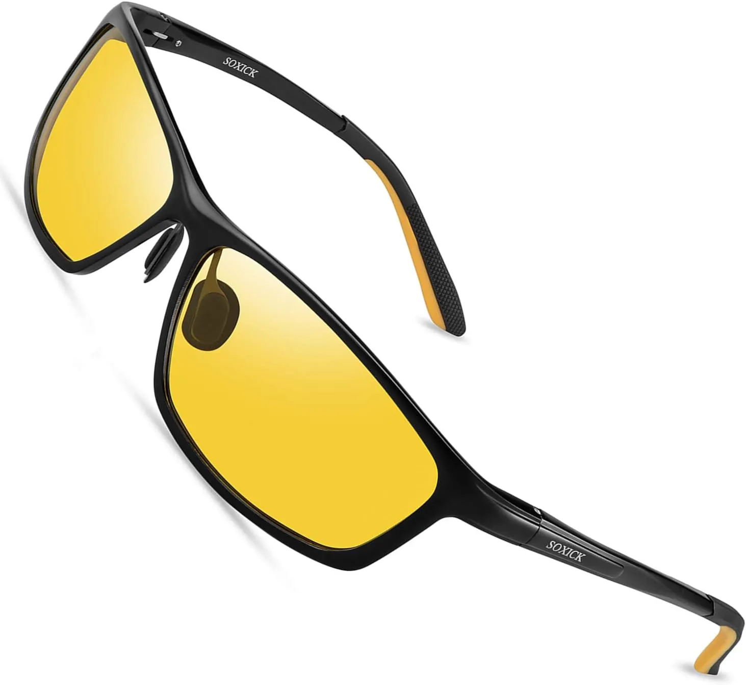 Night Driving Glasses Men, Night Vision Glass for Driving Women Anti-glare Polarized Yellow Tinted