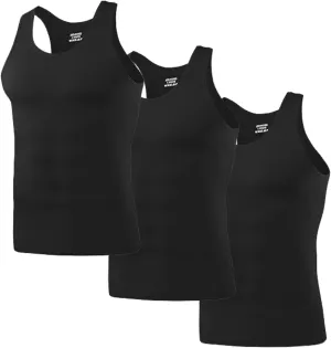 Ouruikia Men's 100% Cotton Tank Top Undershirts Ultra Soft A-Shirts Undershirts Breathable Sleeveless T Shirts