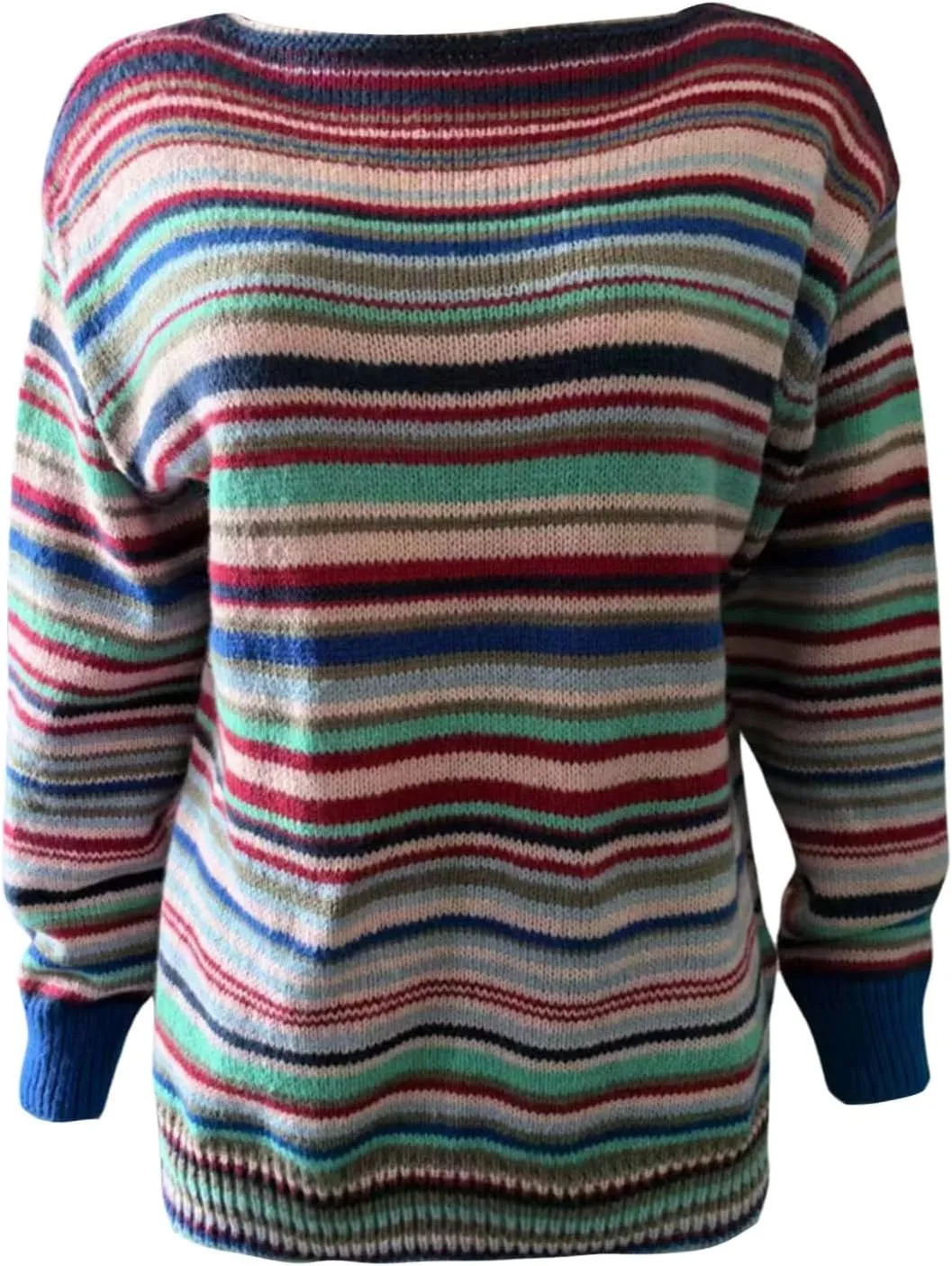 Oversized Sweaters for Women Round Neck Jacquard Long Sleeve Comfort Casual Loose Pullover Knitted Warm Tops