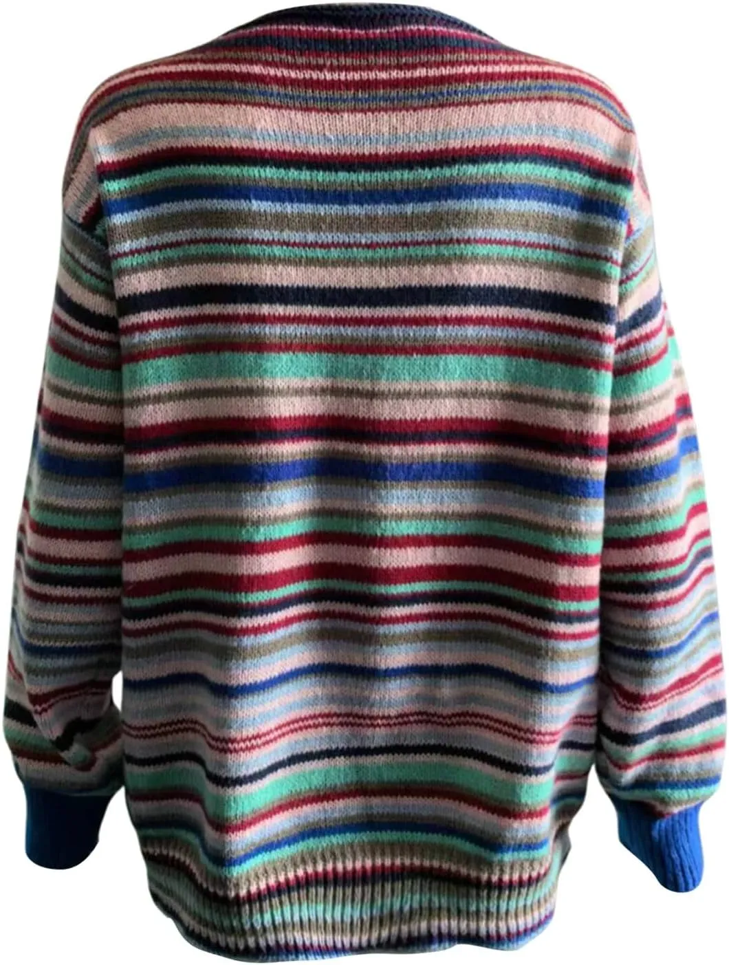 Oversized Sweaters for Women Round Neck Jacquard Long Sleeve Comfort Casual Loose Pullover Knitted Warm Tops