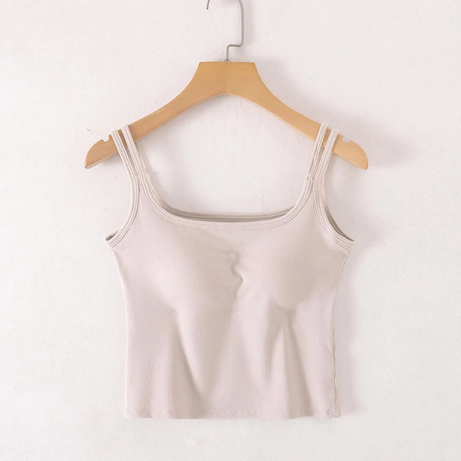 Padded Tank Tops for Women Pure Classic Fit Smooth Soft High Stretch Basic Tanks Casual Trendy Undershirts