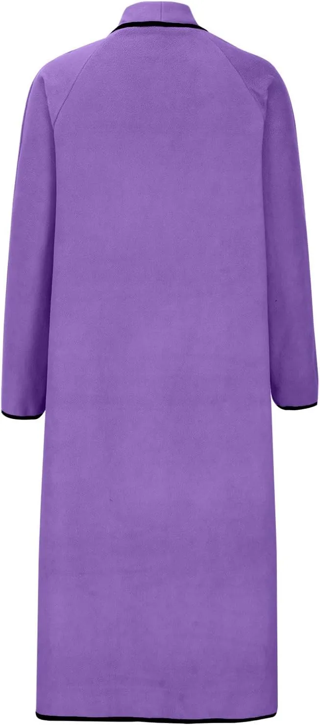 Pea Coats for Women Cashmere Wool Blend Warm Winter Coats Notch Lapel Open Front Trench Coats Overcoat