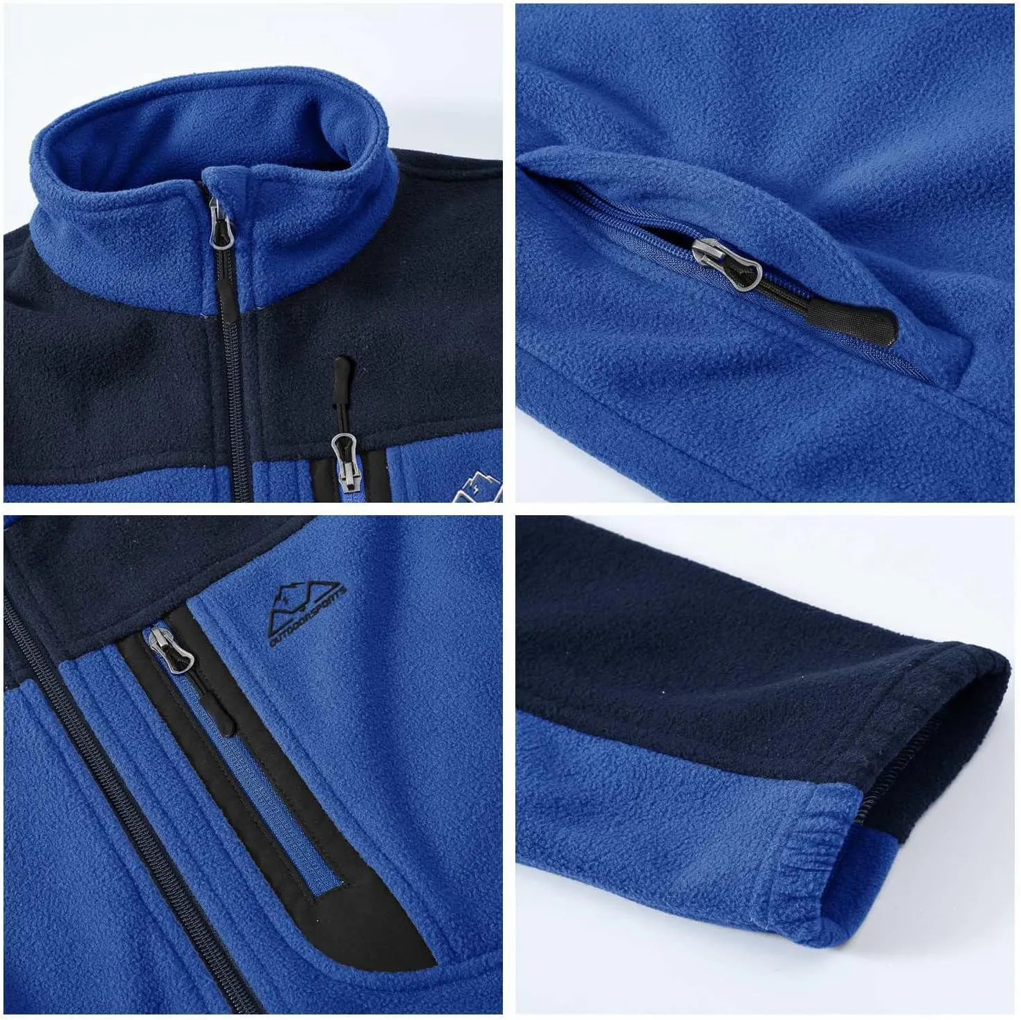 Rdruko Men's Fleece Jackets Full Zip Lightweight Outdoor Hiking Jackets Winter Coats