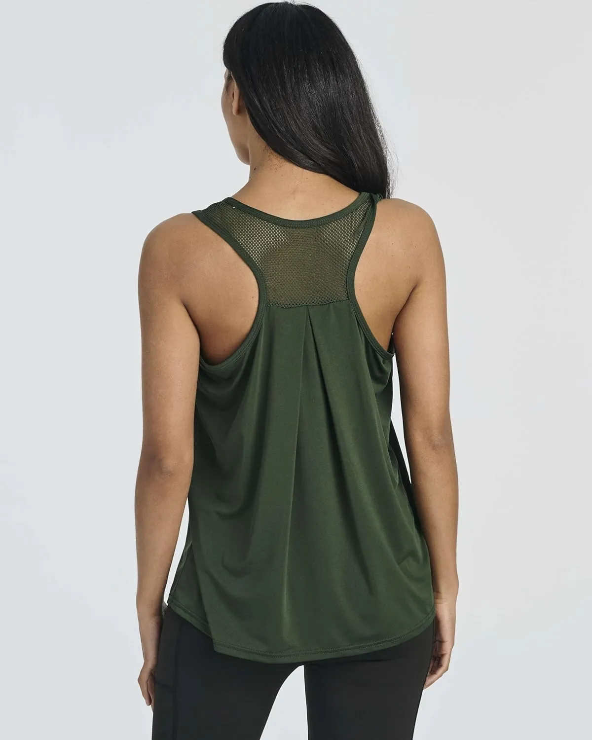 Real Essentials 5 Pack: Women's Racerback Workout Tank Top Mesh Back Dry-Fit Sleeveless Running Gym (Available in Plus Size)