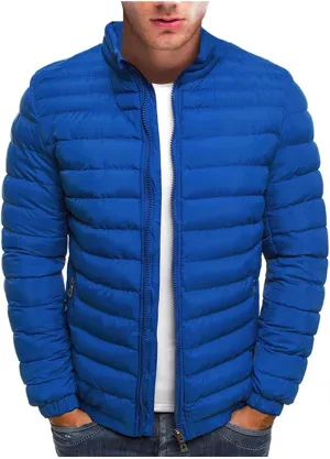 RTRDE Men's Winter Jackets Casual Windproof Down Jackets Zip Up Windbreaker Warm Padded Coats Jackets, M-2XL