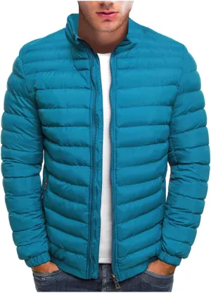 RTRDE Men's Winter Jackets Casual Windproof Down Jackets Zip Up Windbreaker Warm Padded Coats Jackets, M-2XL