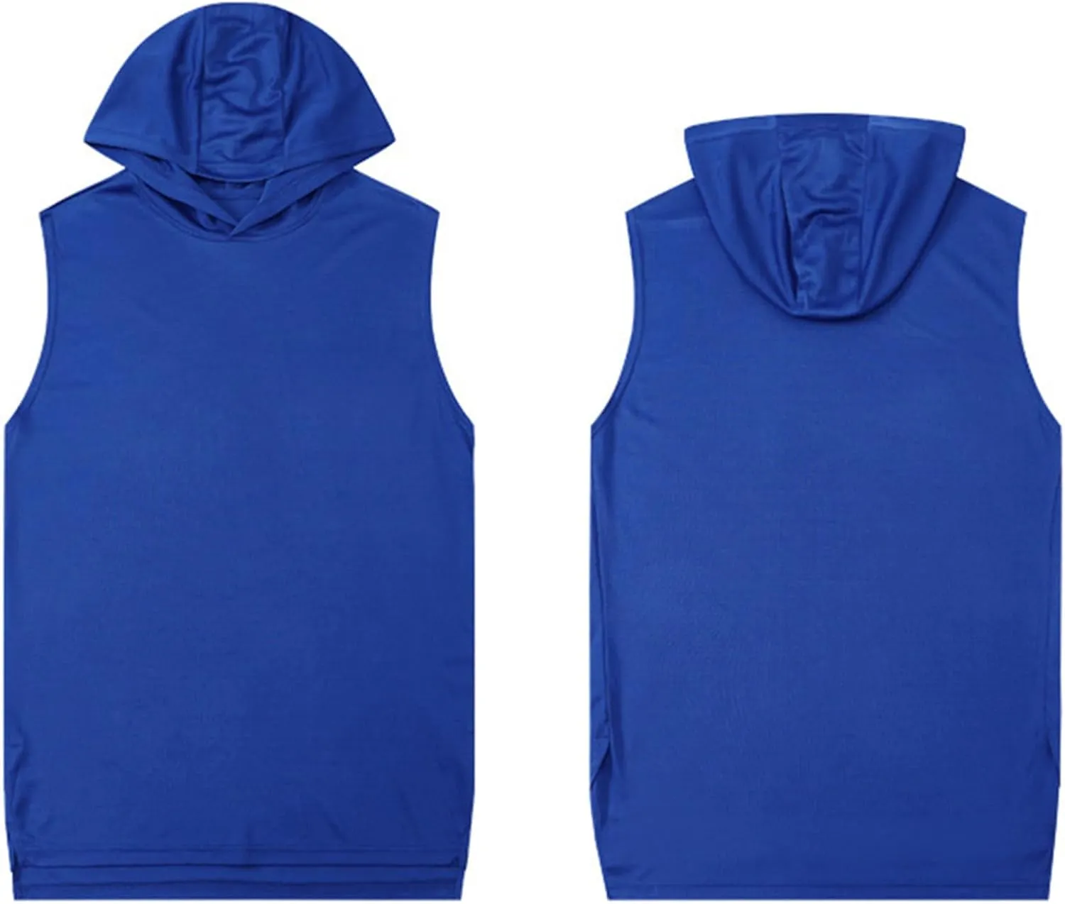 Running Shirts for Men Muscle Fit Hooded Tank Tops Breathable Quick Dry Basic Tees Casual Workout Gym Active T Shirt