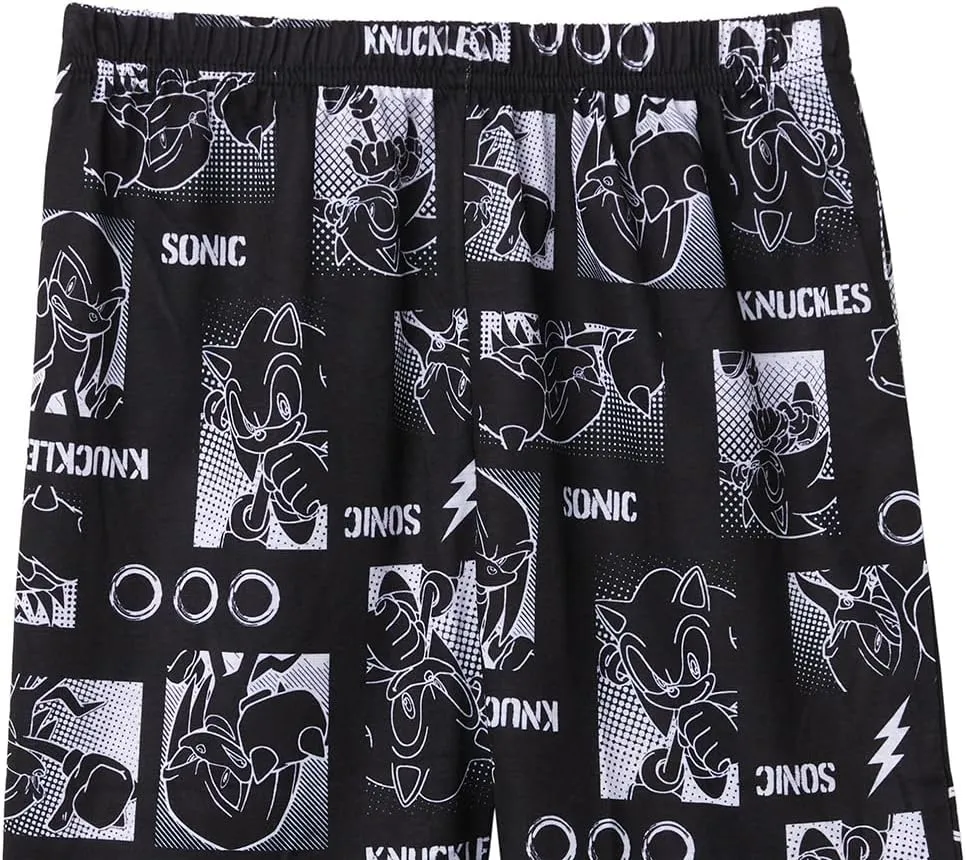 Sonic The Hedgehog Boys' Shorts and Sleep Shirt Kids Sleepwear 2 Piece Pajama Set