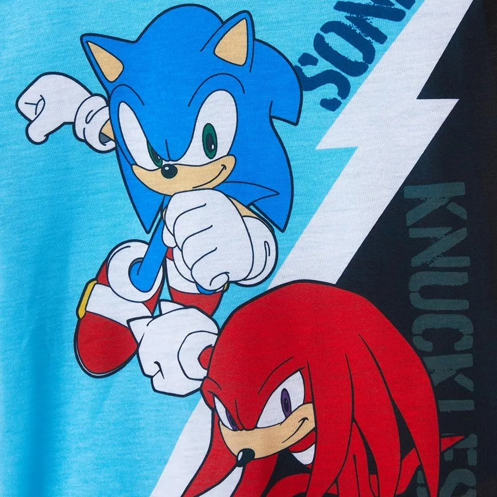 Sonic The Hedgehog Boys' Shorts and Sleep Shirt Kids Sleepwear 2 Piece Pajama Set