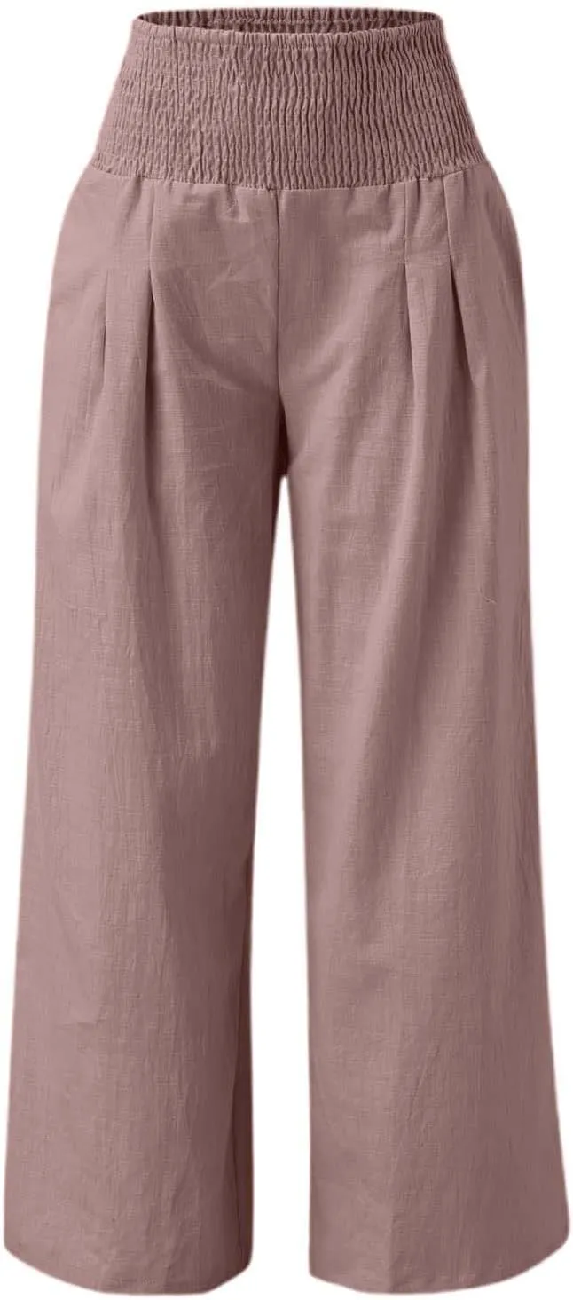 Straight Leg Pants for Women Wide Leg Casual Pants Loose Track Trousers with Pockets Lounge Workout Jogging Sweatpants