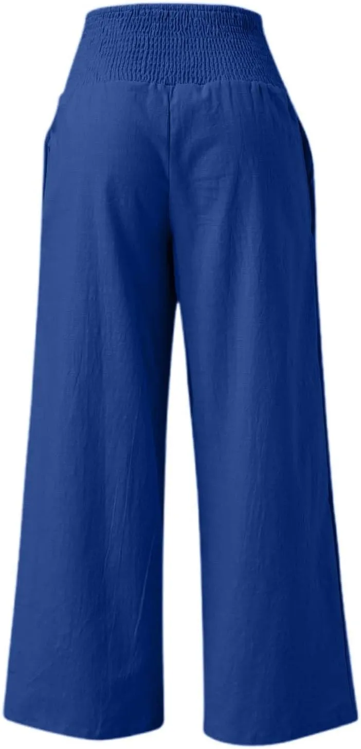Straight Leg Pants for Women Wide Leg Casual Pants Loose Track Trousers with Pockets Lounge Workout Jogging Sweatpants