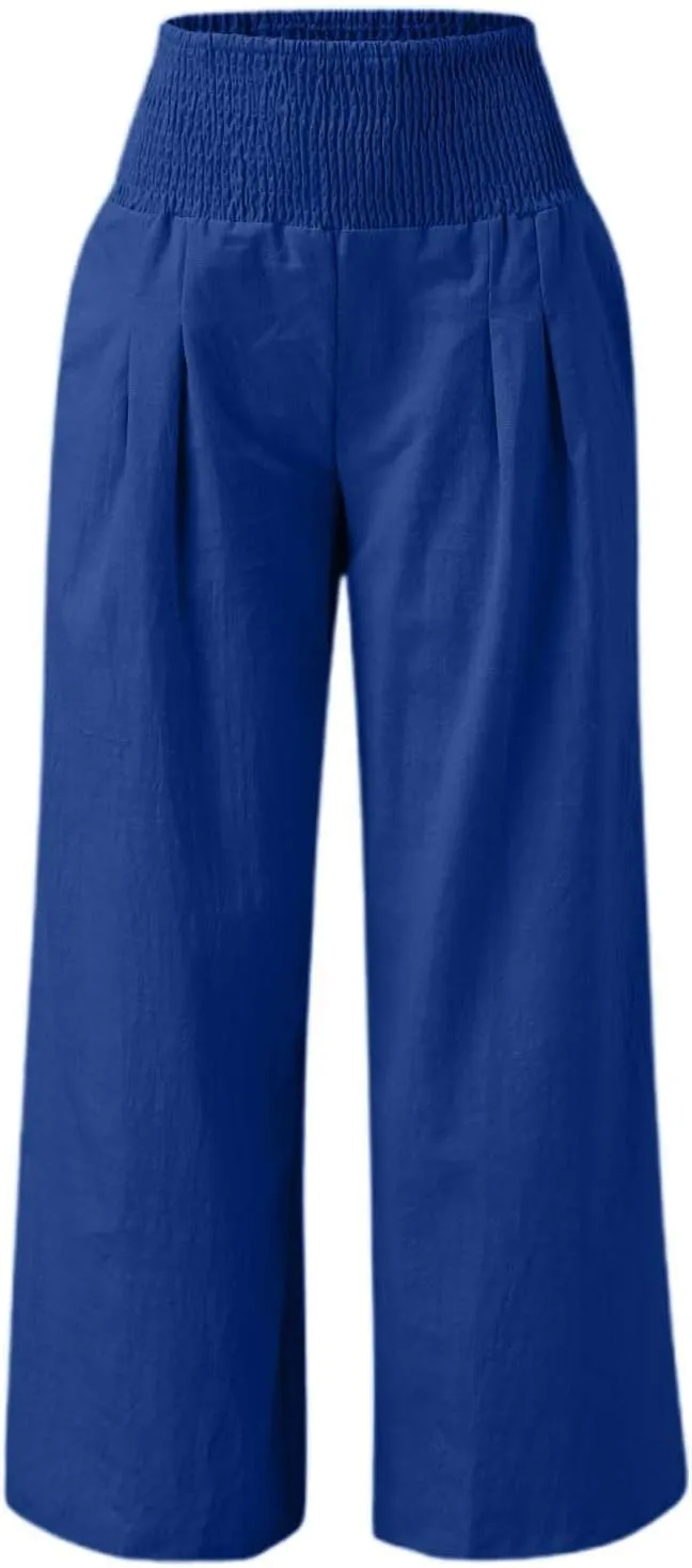 Straight Leg Pants for Women Wide Leg Casual Pants Loose Track Trousers with Pockets Lounge Workout Jogging Sweatpants