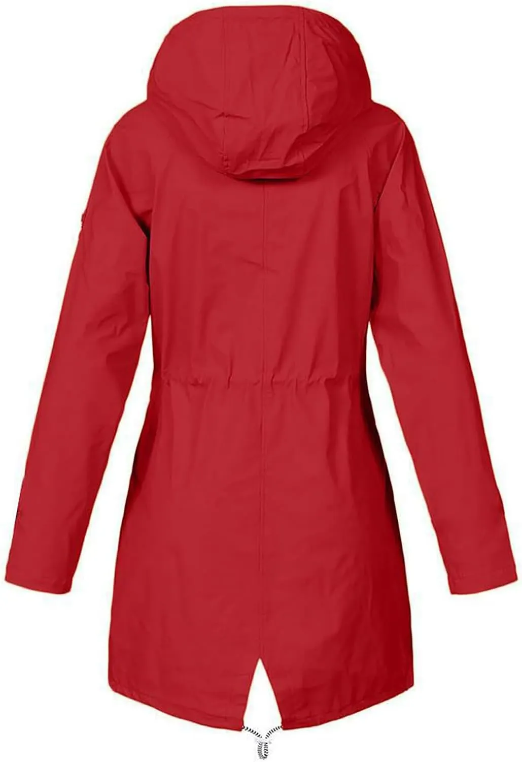 STYESH Raincoat Women Waterproof Long Hooded Trench Coats Striped Lined Windbreaker Travel Jacket Plus Size Raincoat Jackets