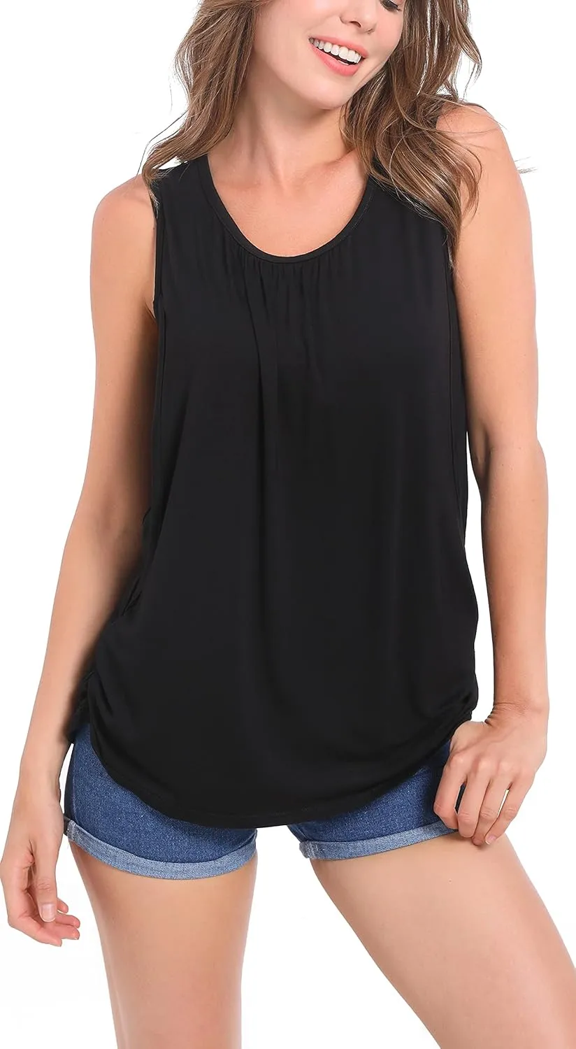 SUIEK Women's Maternity Nursing Tops Breastfeeding Tanks Tee Shirt Pregnancy Clothes