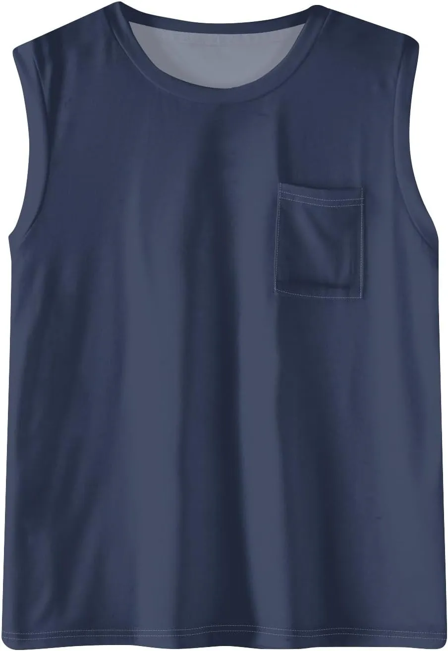 Summer Tank Tops for Women Sleeveless Loose Fit Scoop Neck Tops Comfy Basic Casual Tee Tanks