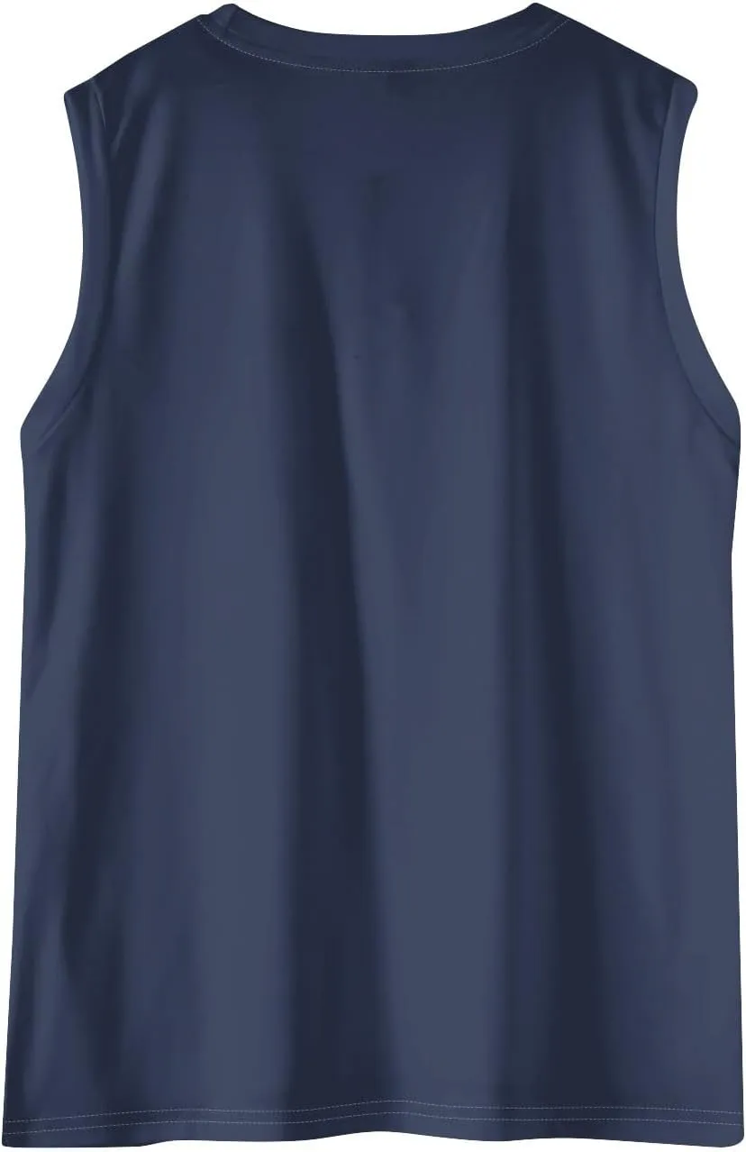 Summer Tank Tops for Women Sleeveless Loose Fit Scoop Neck Tops Comfy Basic Casual Tee Tanks