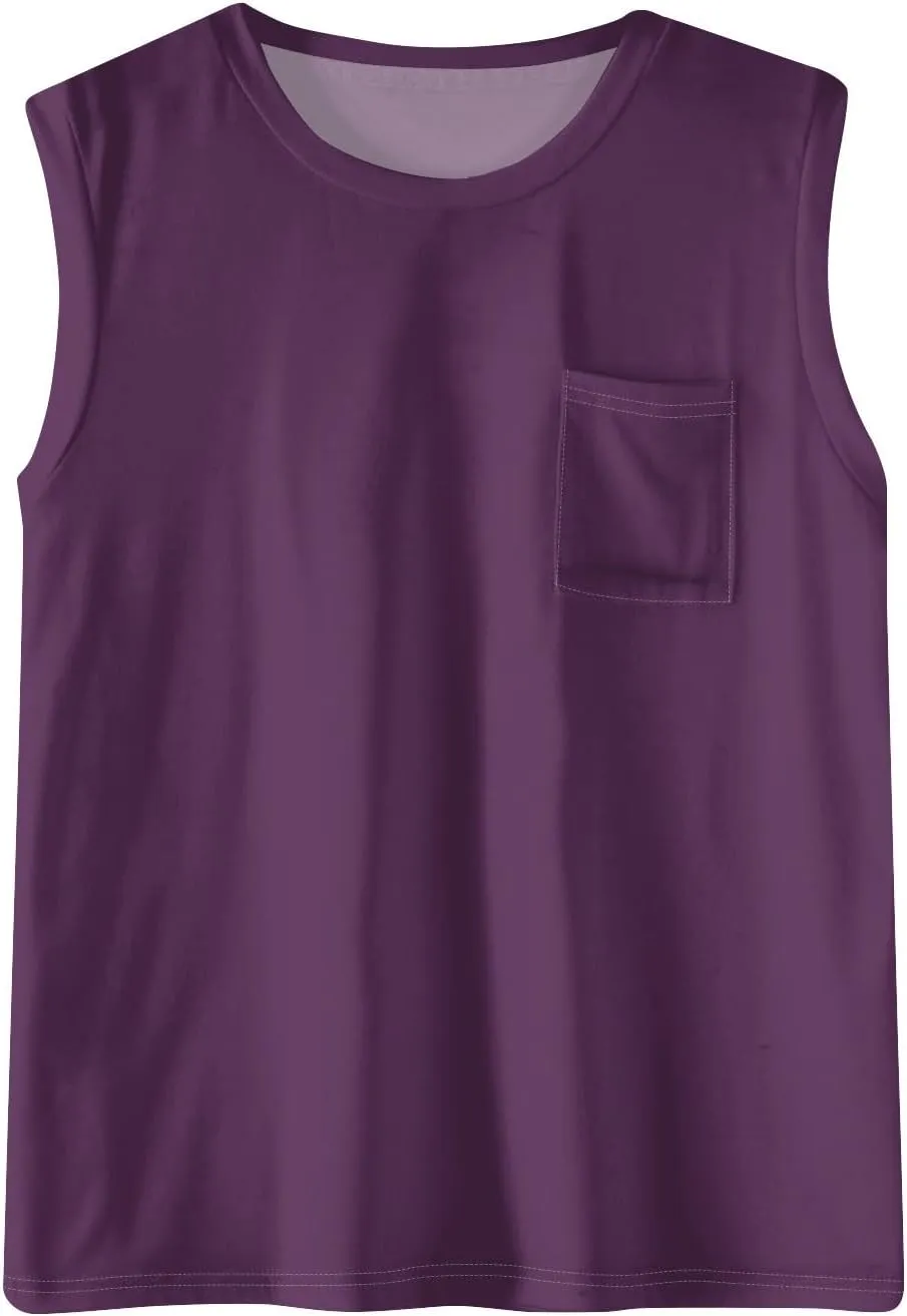 Summer Tank Tops for Women Sleeveless Loose Fit Scoop Neck Tops Comfy Basic Casual Tee Tanks