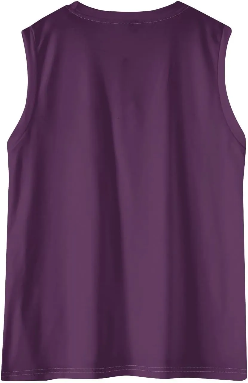 Summer Tank Tops for Women Sleeveless Loose Fit Scoop Neck Tops Comfy Basic Casual Tee Tanks