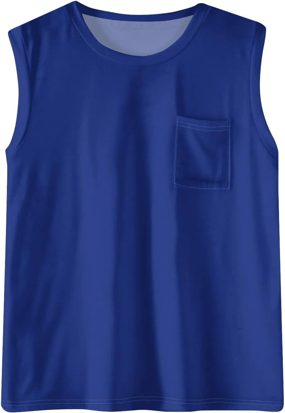 Summer Tank Tops for Women Sleeveless Loose Fit Scoop Neck Tops Comfy Basic Casual Tee Tanks