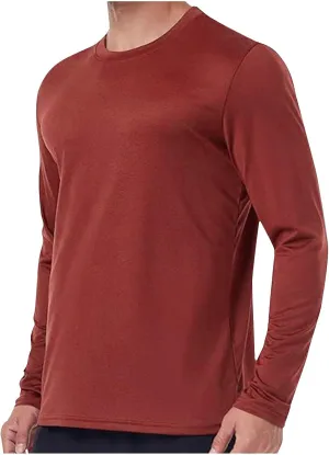Sun Protection Shirts for Men Long Sleeve Lightweight Moisture Wicking Crewneck Comfort Jacket for Outdoor Hiking