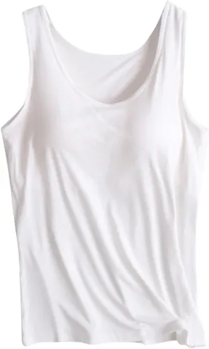 Tank Top with Built in Bra for Women Plus Size Wide Strap Crewneck Workout Yoga Athletic Casual Camisole Outfits 2025