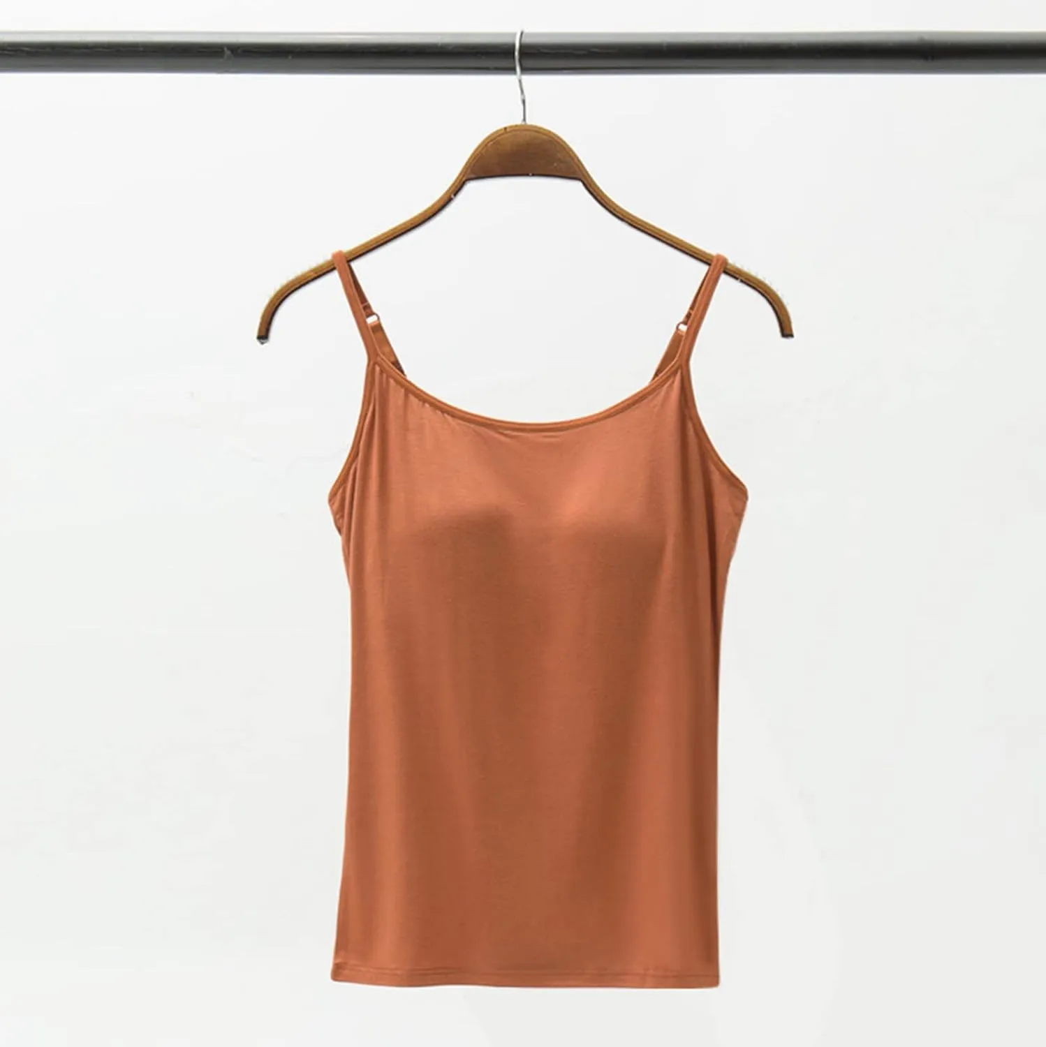 Tank Tops for Women Built with Shelf Bra Adjustable Spaghetti Strap Summer Tanks Sports Outfits Layering Undershirt