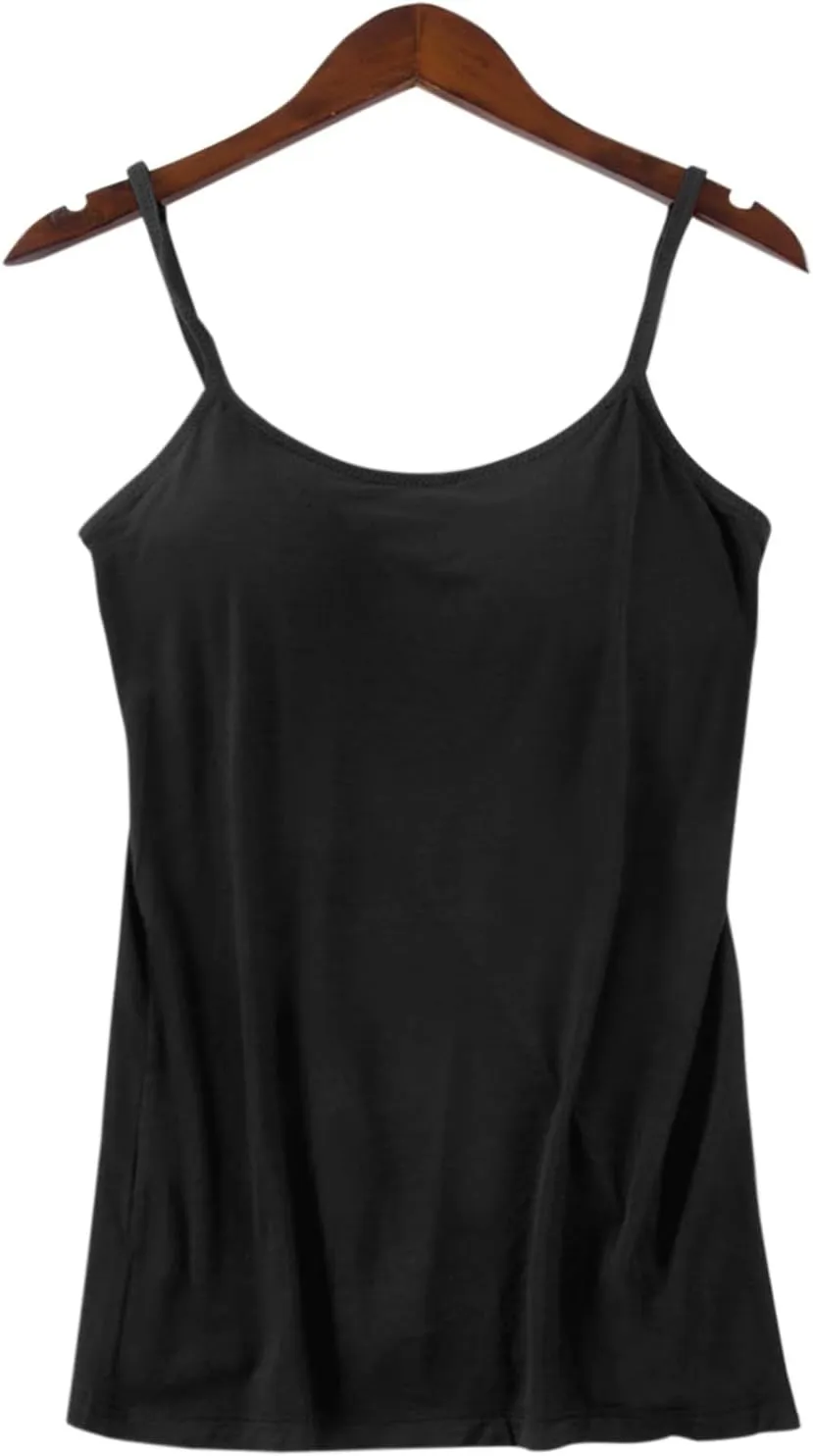 Tank Tops with Built in Bras Athletic Tank Tops for Women Fitness Workout Running Layering Undershirts Cami Tops