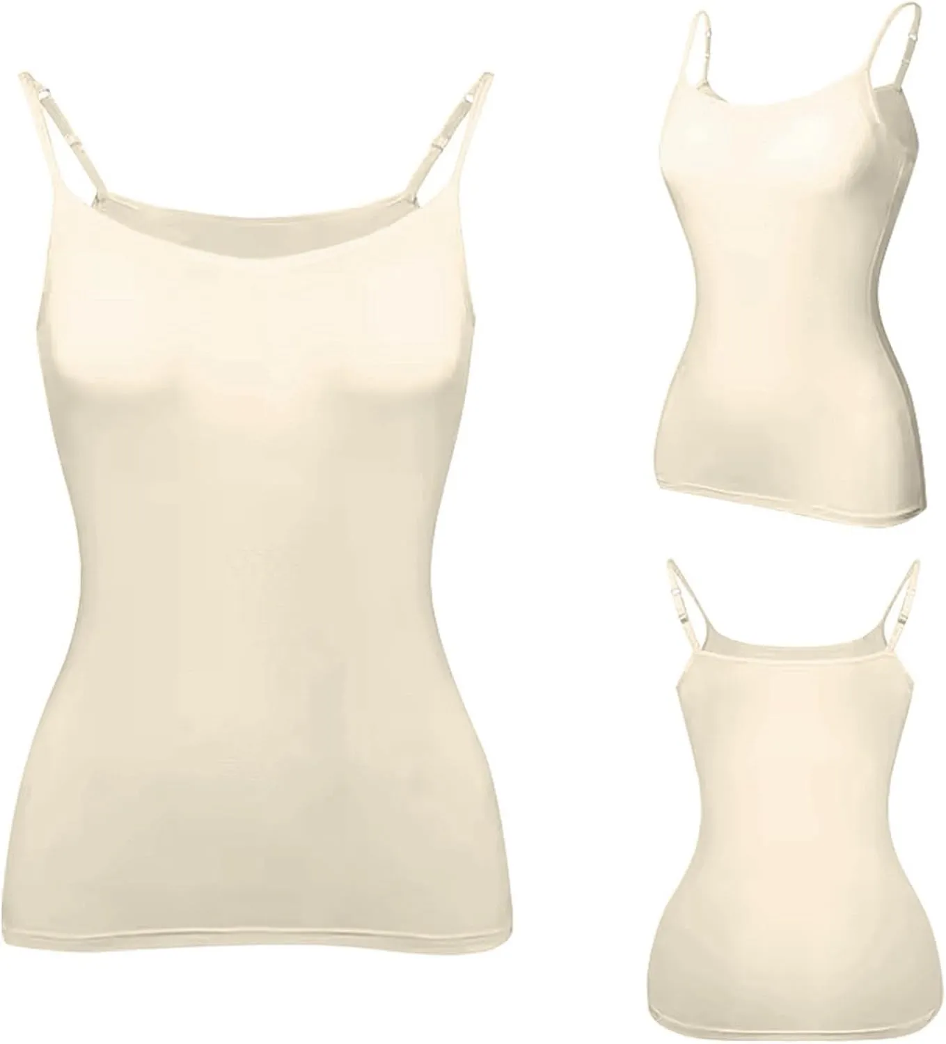Tank Tops with Built in Shelf Bras for Women Adjustable Spaghetti Strap Camisole Top Workout Beach Basic Undershirts