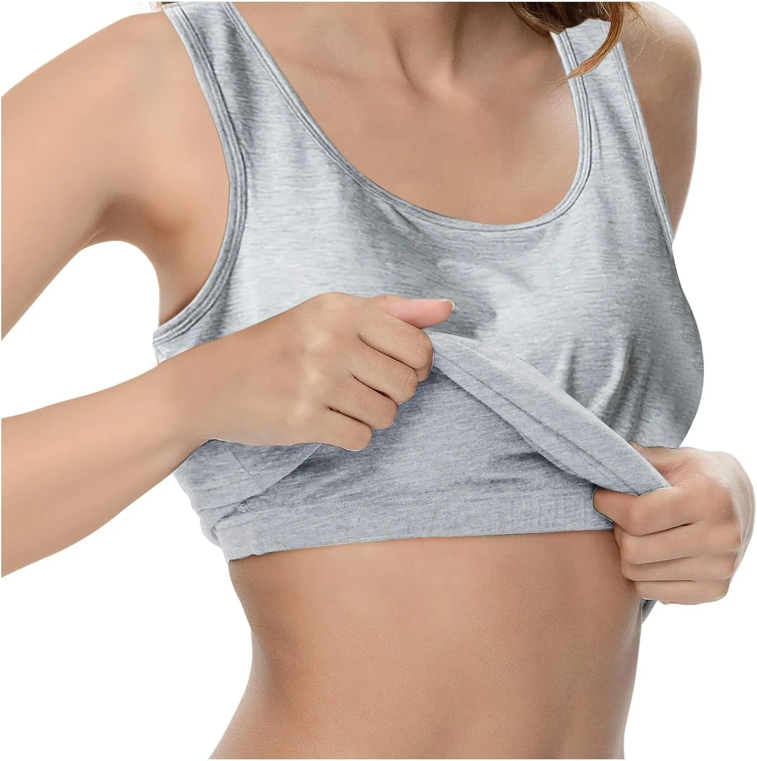 Tanktops with Built in Bras for Women Quick Dry Workout Sleeveless Yoga Camisole with Built in Bra Tank Tops Comfy