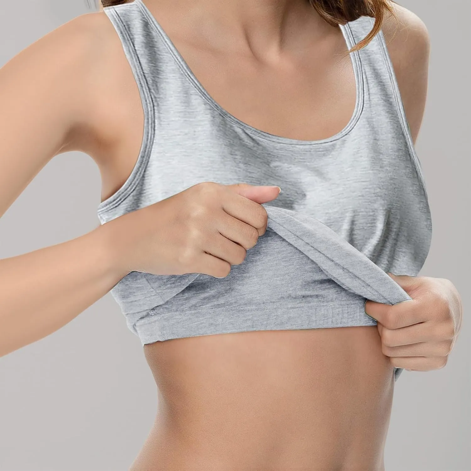 Tanktops with Built in Bras for Women Quick Dry Workout Sleeveless Yoga Camisole with Built in Bra Tank Tops Comfy