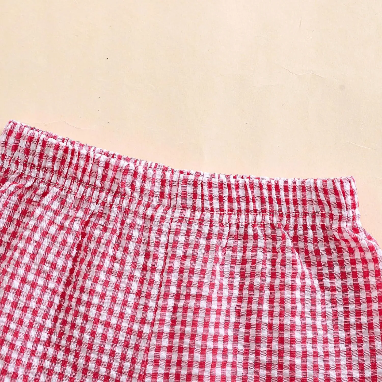 Toddler Boy Girl Plaid Shorts Casual Summer Gingham Shorts Elastic Waist Beach Shorts Bottoms Boxers Streetwear