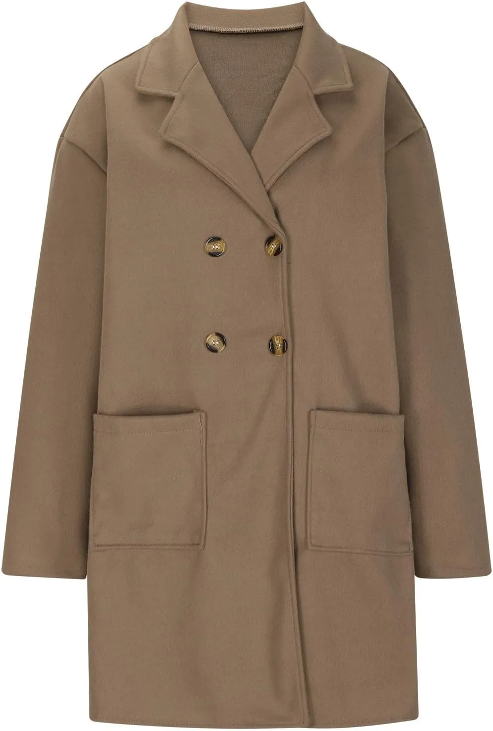 Trench Coat for Women 2024 Fall Winter Wool Coats Double Breasted Midi Peacoat Trench Coats Casual Coats for Trendy