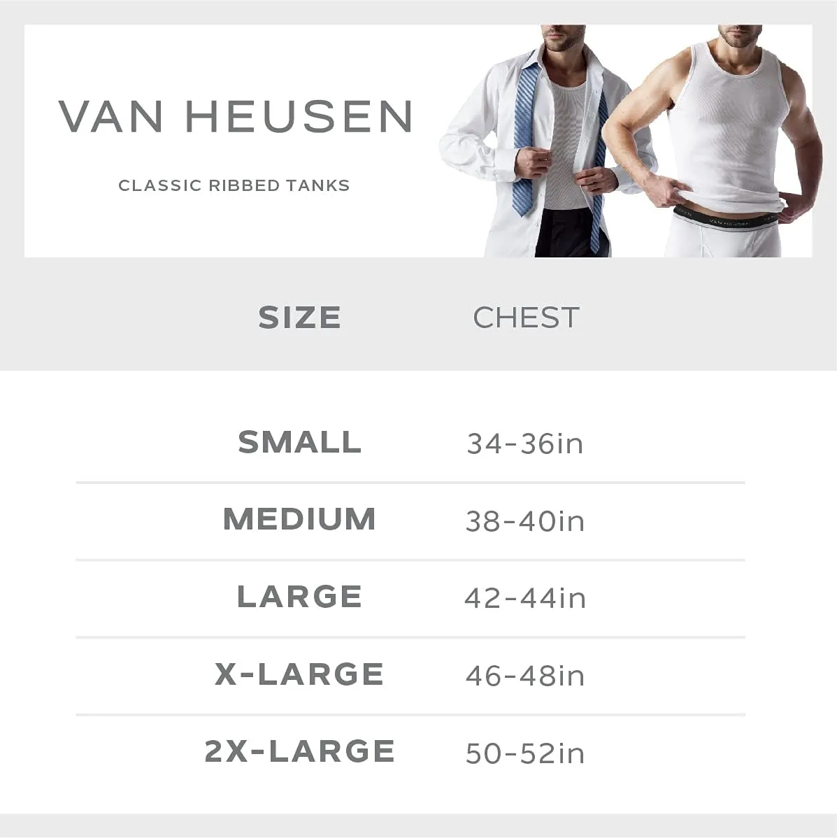 Van Heusen Mens Tank Top Undershirt - 5 Pack Soft Cotton A-Shirt Tank Tops - Breathable Sleeveless Shirts for Men (S-XL)