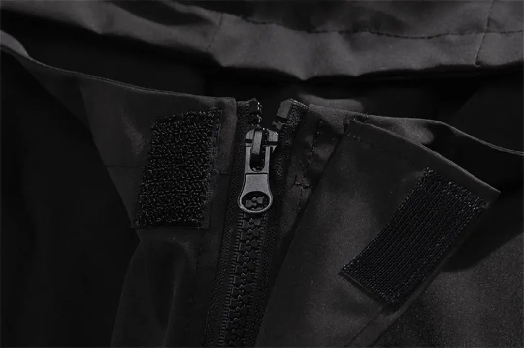 Vsadsau Hooded Jackets Men Spring Autumn Hip Hop Simple Outerwear Streetwear Loose Solid Jackets