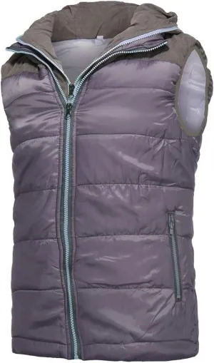WENKOMG1 Mens Quilted Vest,Zip Up Hooded Waistcoat Warm Cozy Puffer Vest Solid Comfy Sleeveless Outerwear