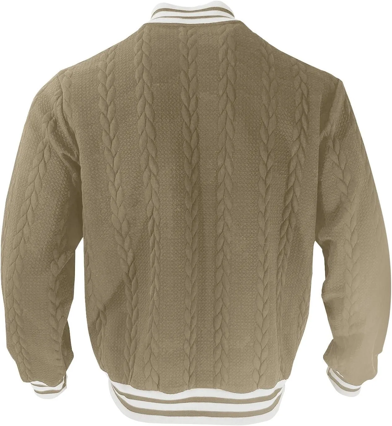 WENKOMG1 Mens Vasity Letterman Jacket Long Sleeve Slim Fit Textured Cotton Blend Baseball Jacket Fashion Bomber Jackets