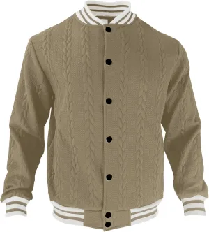 WENKOMG1 Mens Vasity Letterman Jacket Long Sleeve Slim Fit Textured Cotton Blend Baseball Jacket Fashion Bomber Jackets